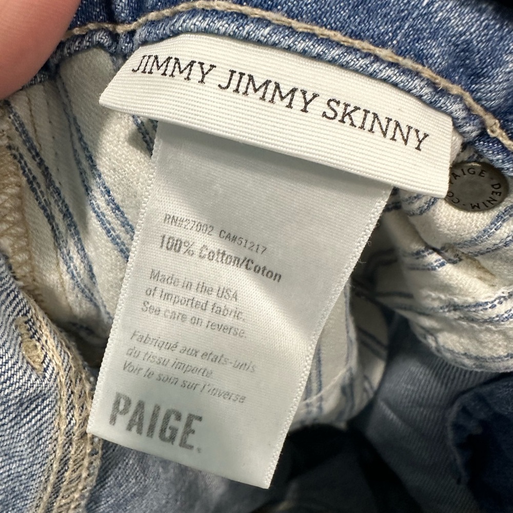 PAIGE Jimmy Jimmy Skinny Boyfriend Jeans - Size 26 - Picture 9 of 11